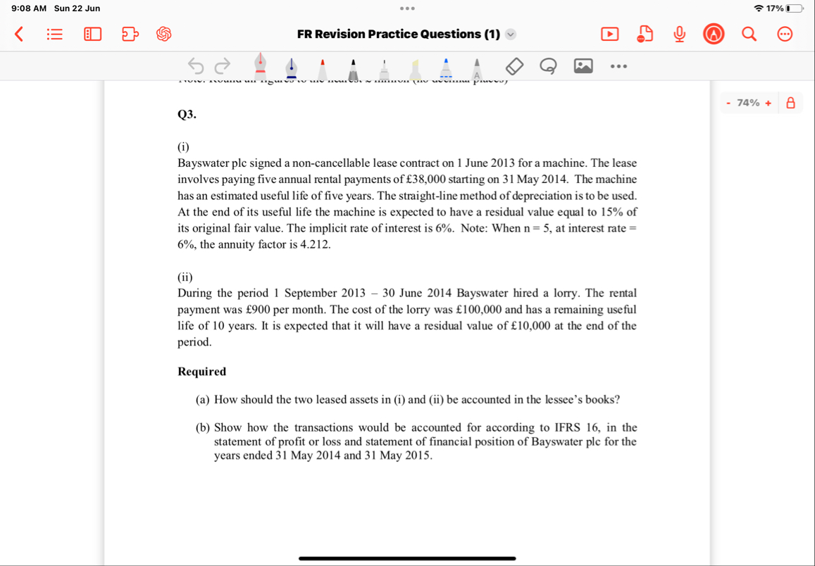9 : 0 8 AM Sun 2 2 Jun 1 7 % FR Revision Practice