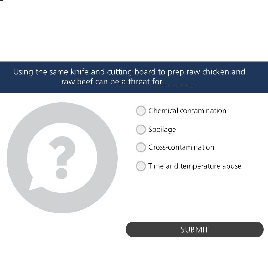 Using the same knife and cutting board to prep