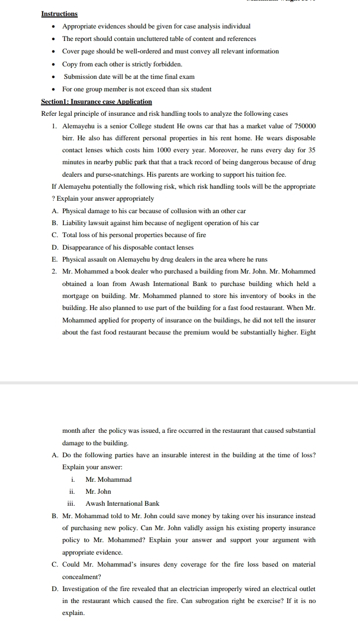 ween egy Instructions * Appropriate evidences