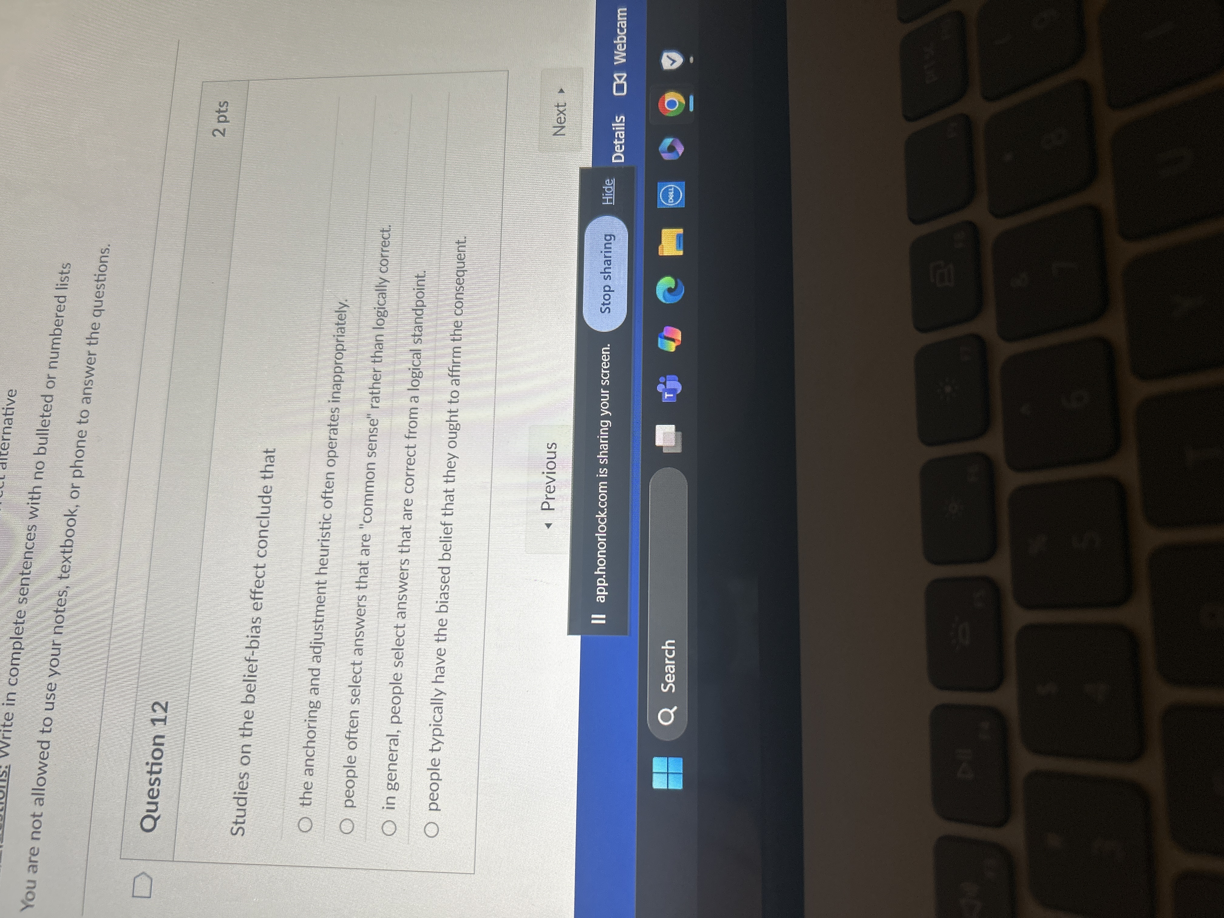 A b c or d ternative Write in complete sentences