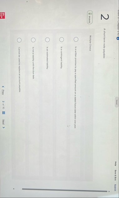Help Solve 8 Exit Submit 2 A short - term note