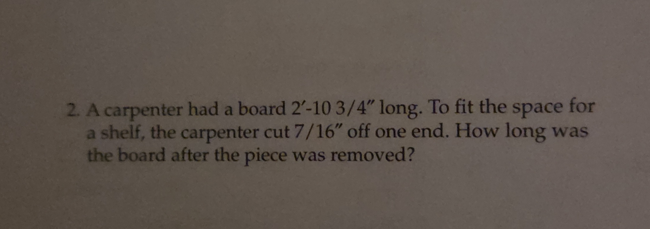 How to solve this problem 2. A carpenter had a