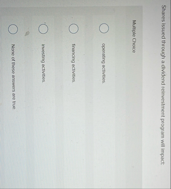 Shares issued through a dividend reinvestment