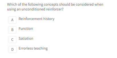 see Which of the following concepts should be