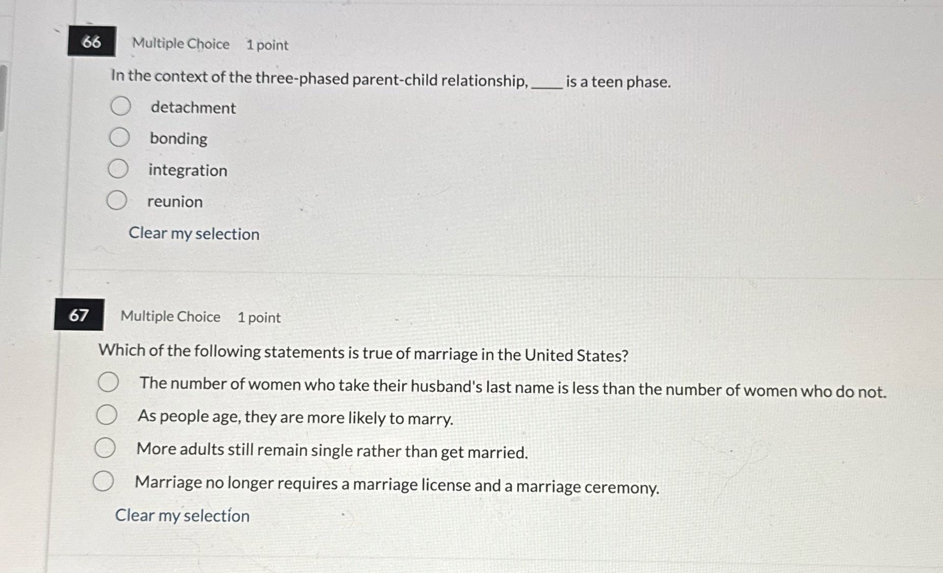 66 Multiple Choice 1 point In the context of the