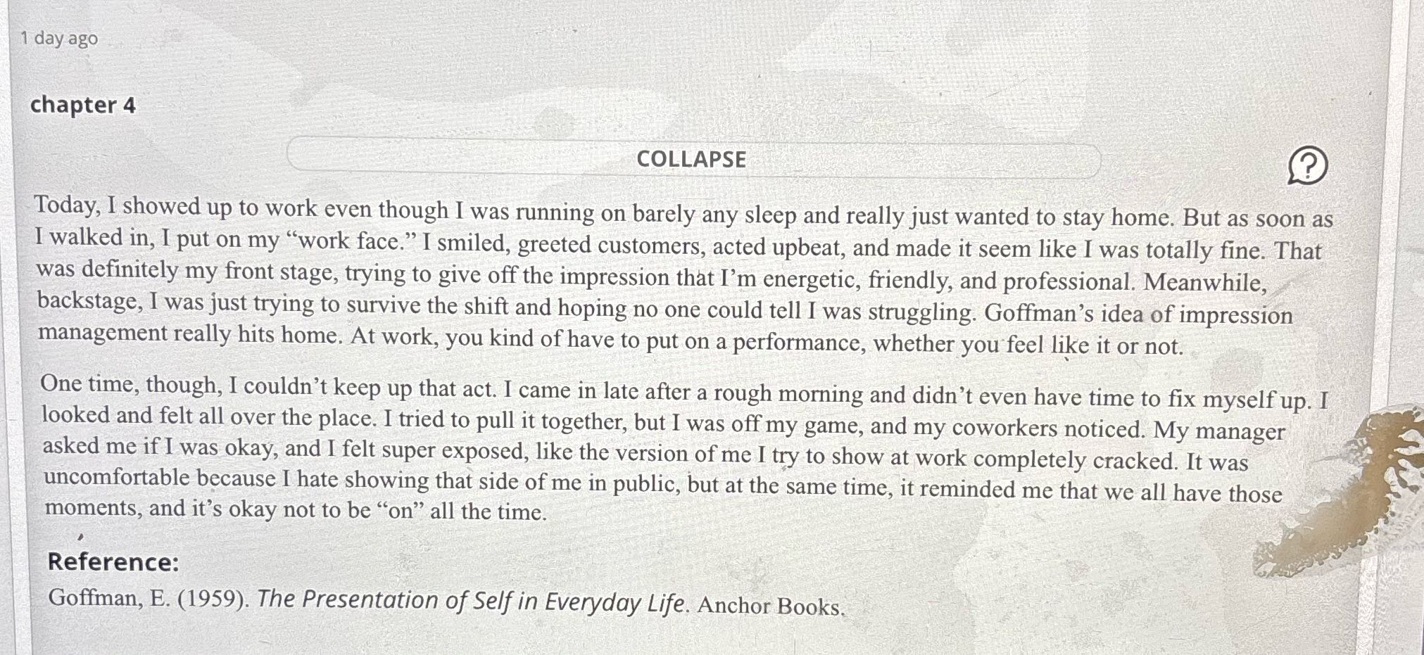 Reply to classmates ja day ago chapter 4 i