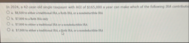 In 2 0 2 4 , a 4 2 - year - old single taxpayer