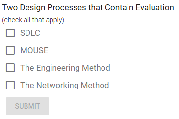 a Two Design Processes that Contain Evaluation