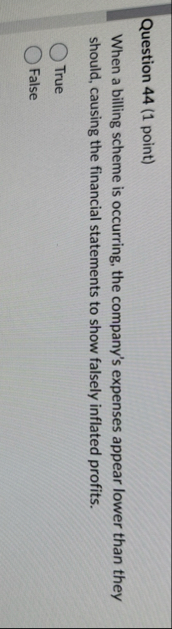 Question 4 4 ( 1 point ) When a billing scheme is