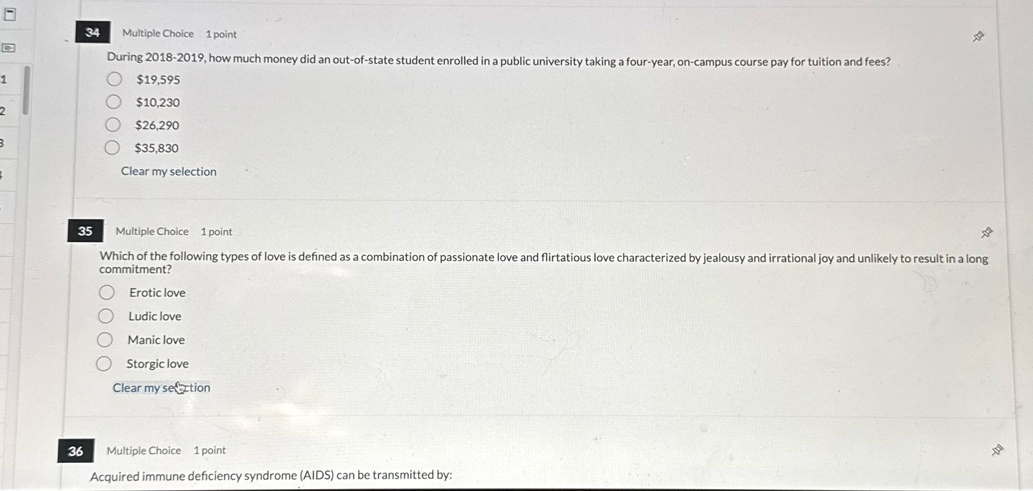 34 Multiple Choice 1 point During 2018-2019, how