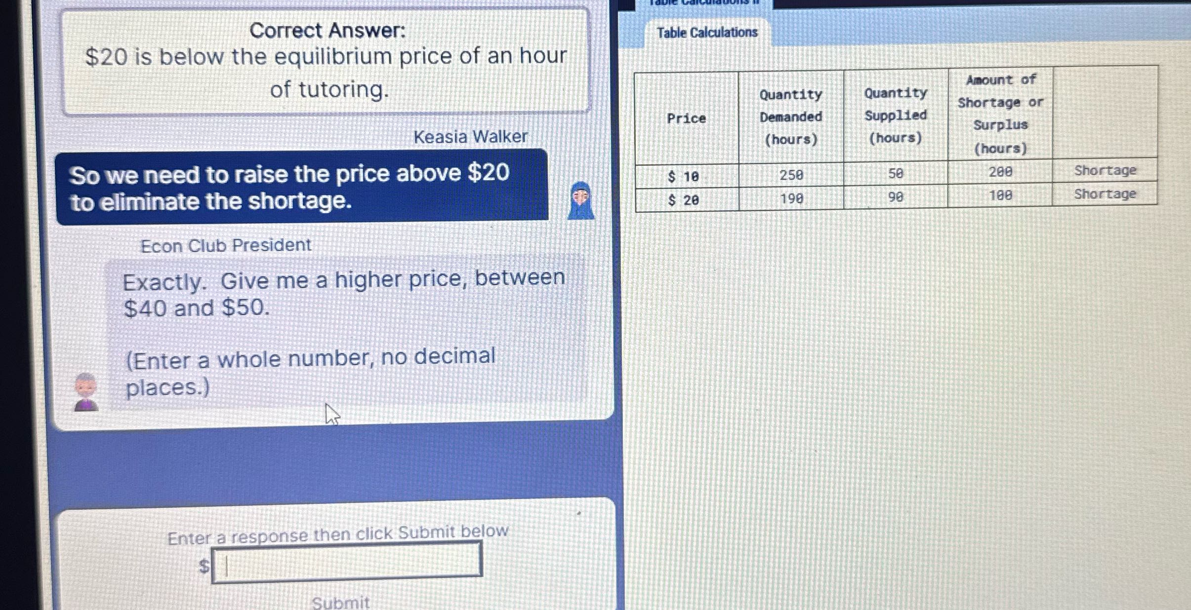 Correct Answer: Table Calculations $20 is below