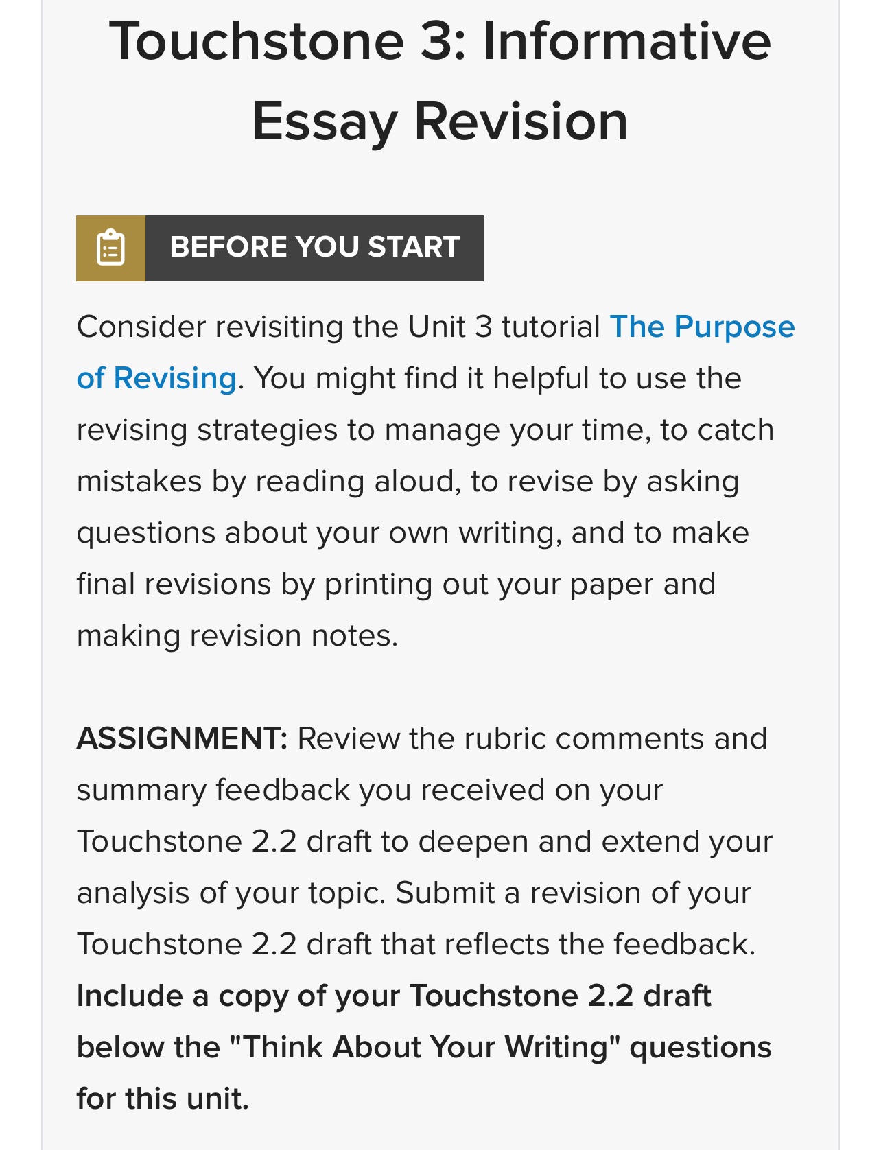 Can someone please help me? Touchstone 3: