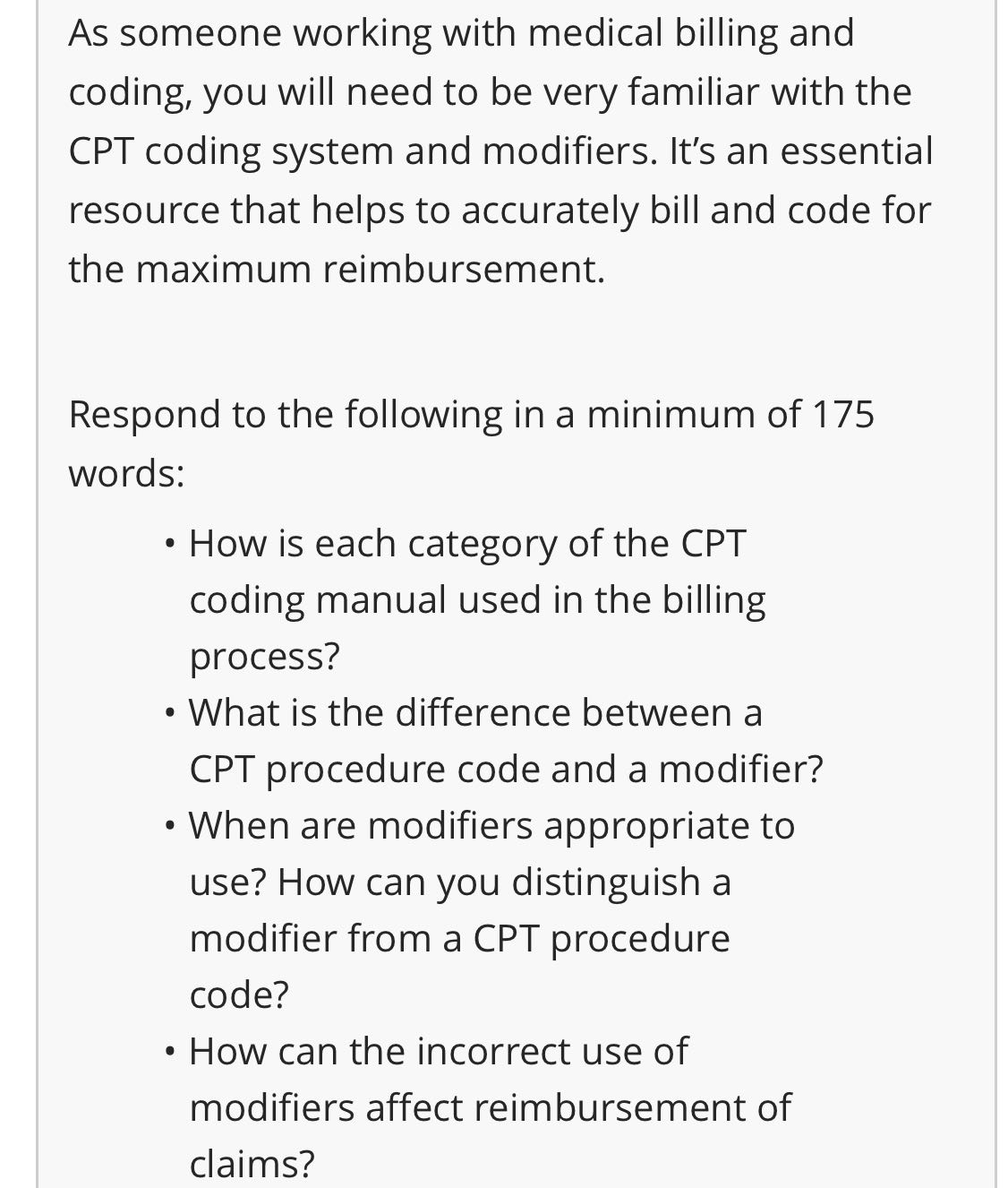 As someone working with medical billing and