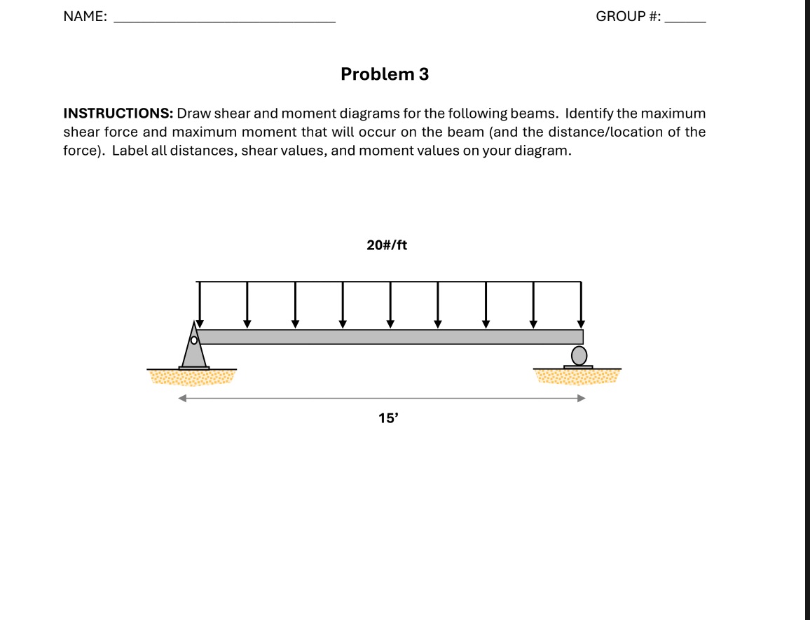 Can you answer this? NAME: GROUP #: Problem 3