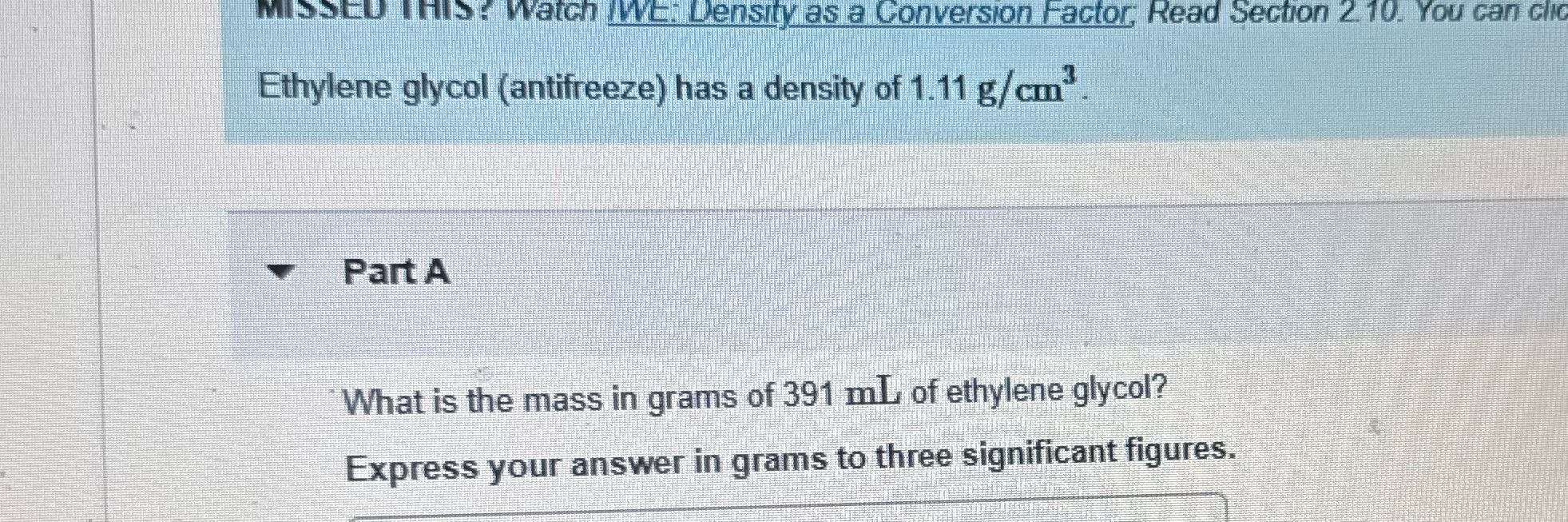 MISSED InIst Watch We Density as a Conversion