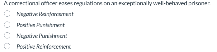 answer A correctional officer eases regulations