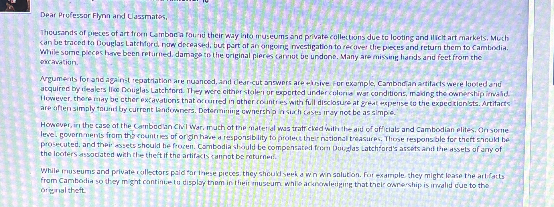 Write a short meaningful response "~~ __ Dear