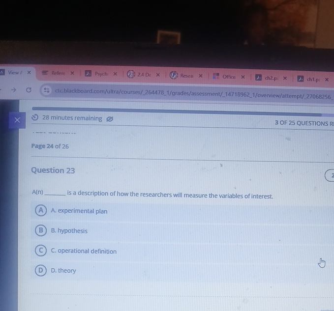 28 minutes remaining gs 3 OF 25 QUESTIONS Rl Page
