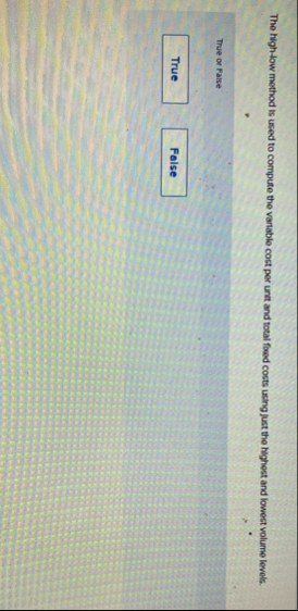 The high - low method is used to compute the