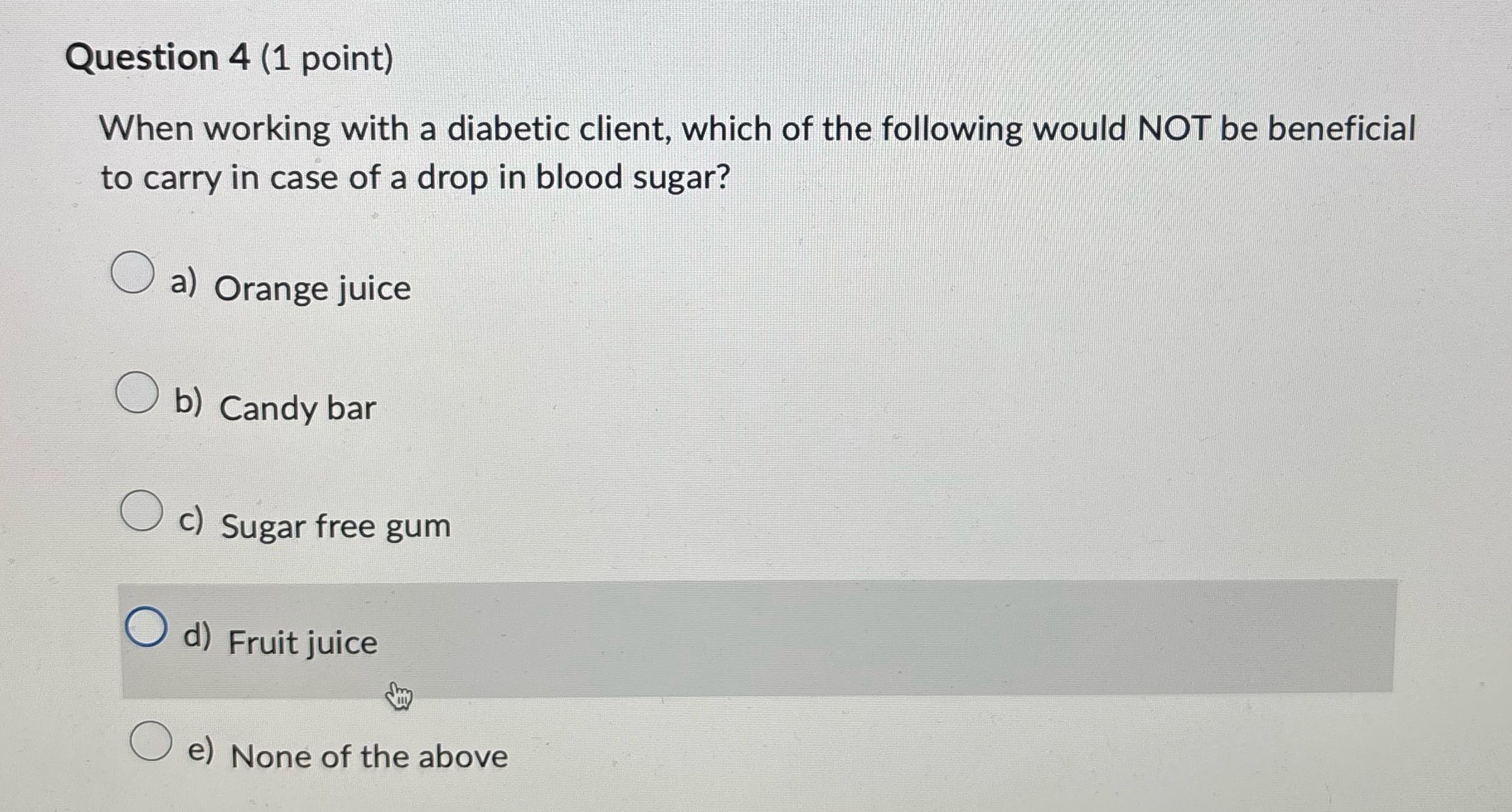 4 Question 4 (1 point) When working with a