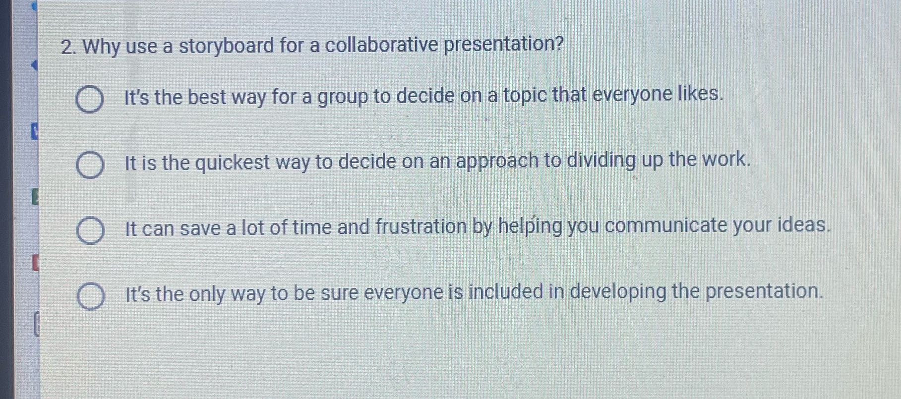 2. Why use a storyboard for a collaborative