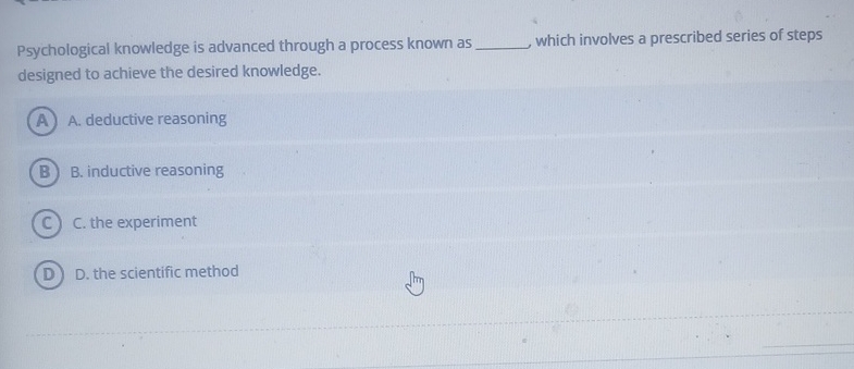Psychological knowledge is advanced through a