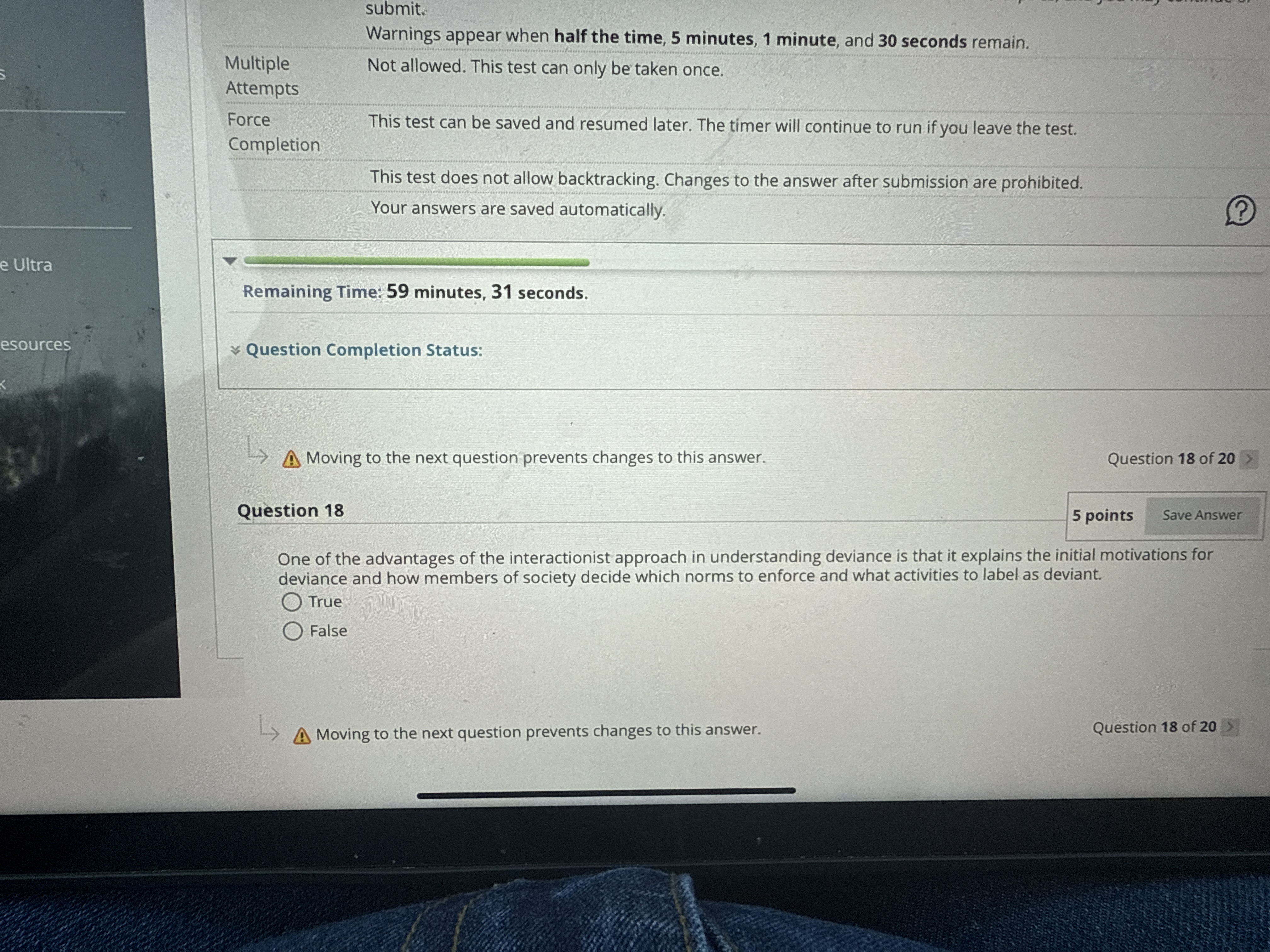 V | submit: Warnings appear when half the time, 5