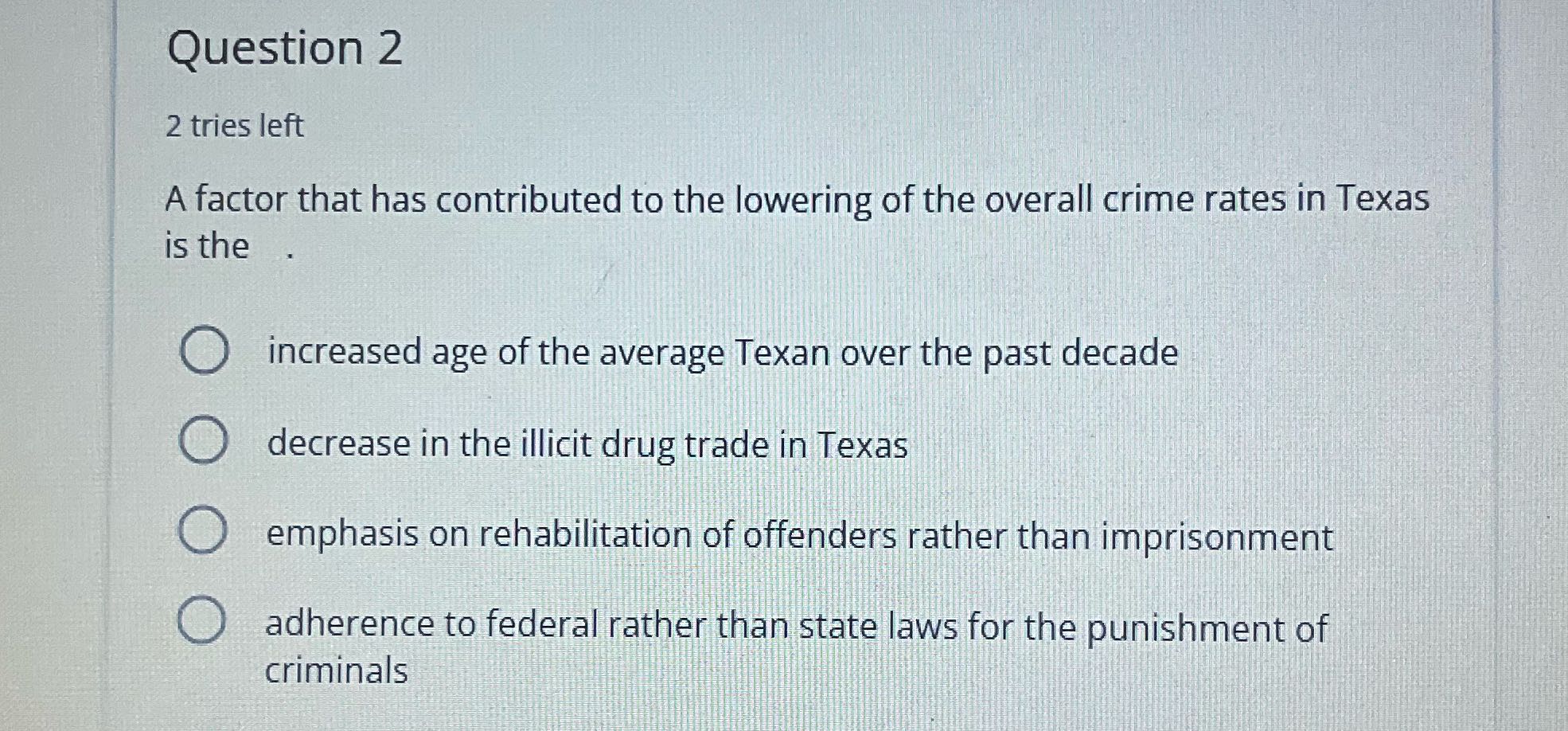 Question 2 2 tries left A factor that has