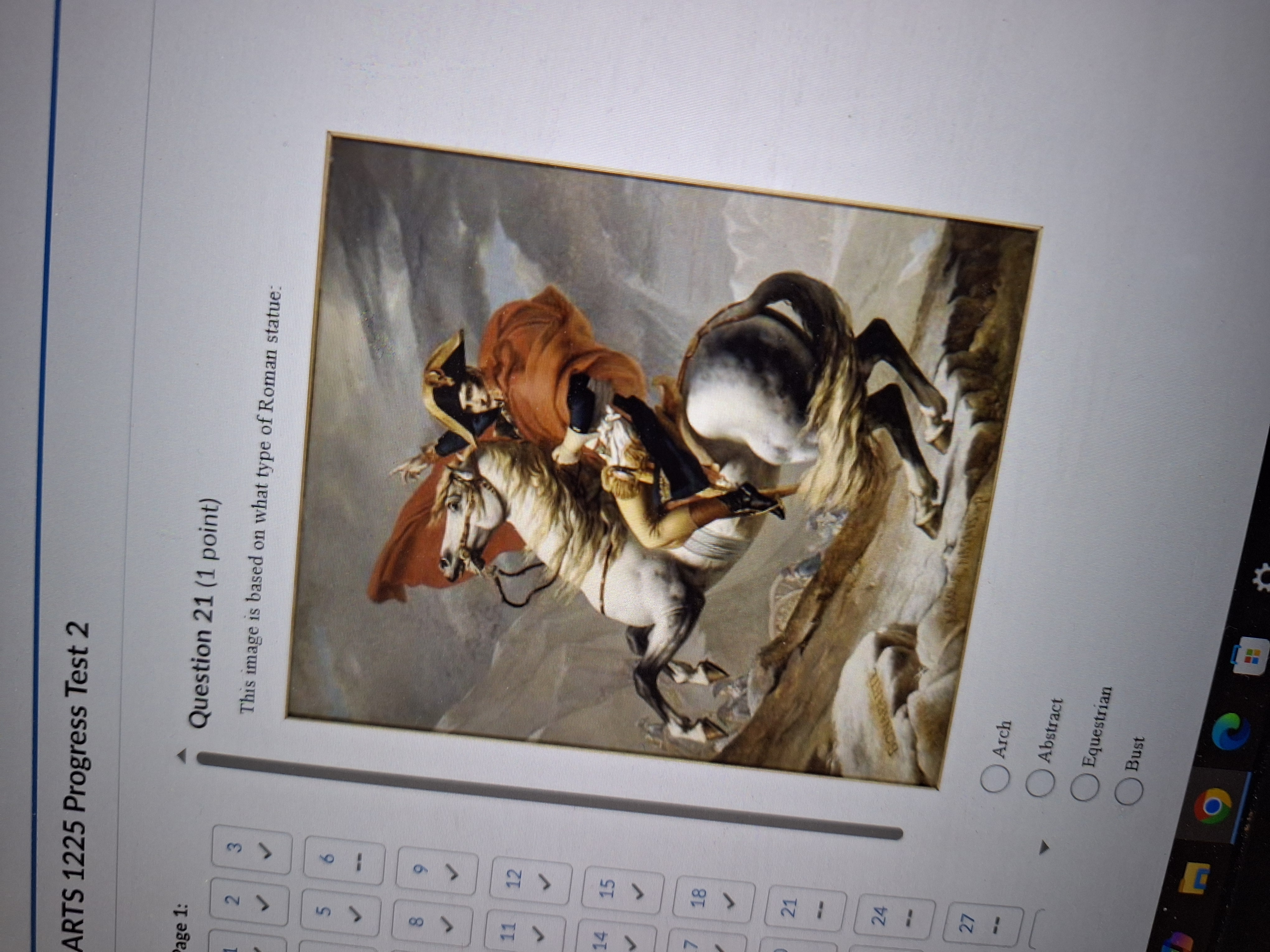 Answer ARTS 1225 Progress Test 2 age 1: Question