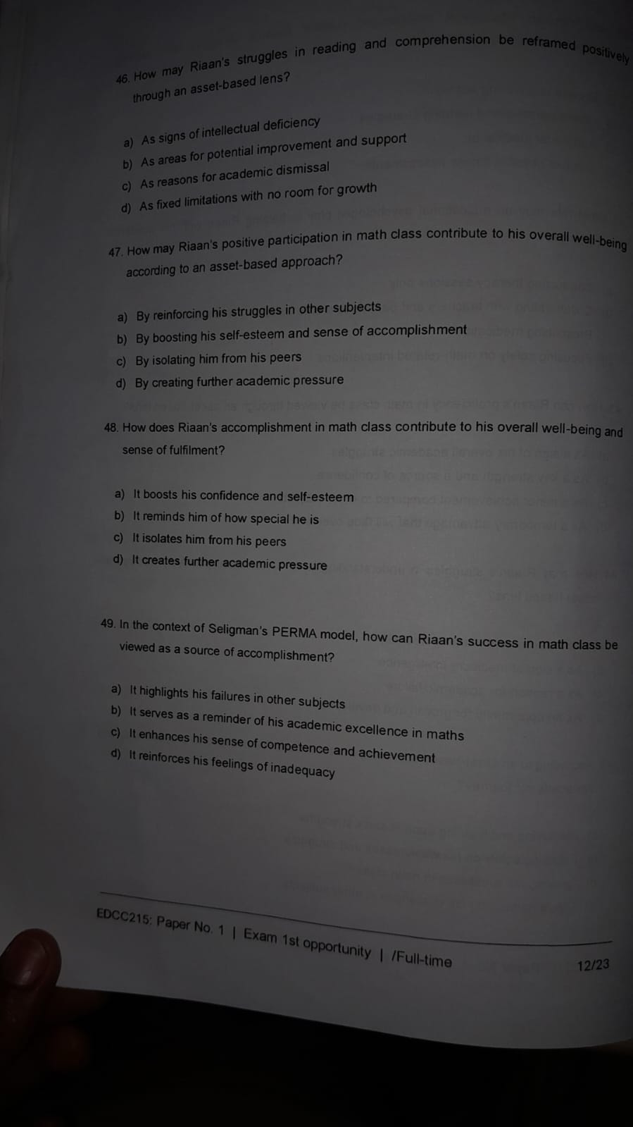 12. According to the ecological systems theory. a