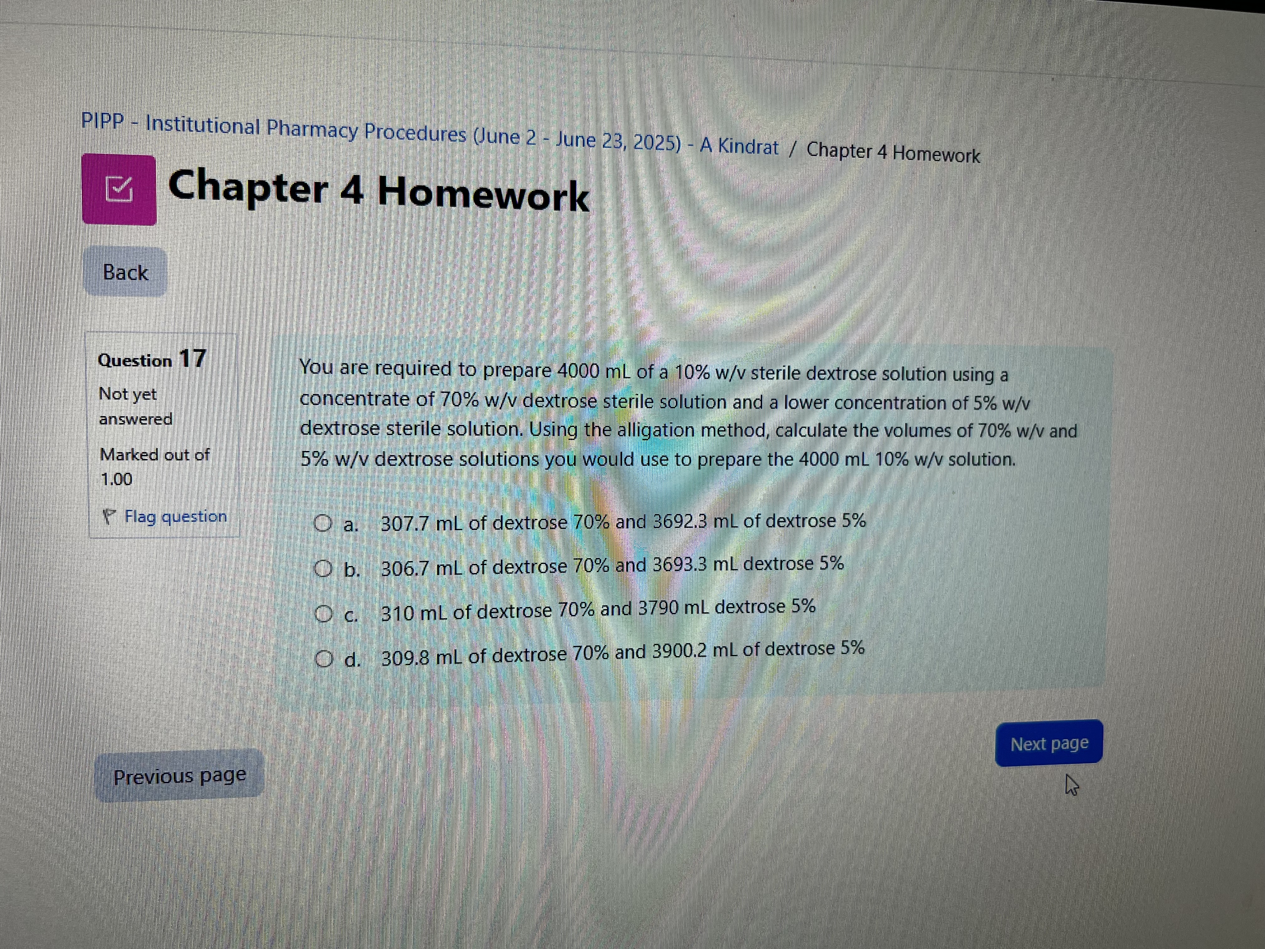 Answer PIPP - Institutional Pharmacy Procedures