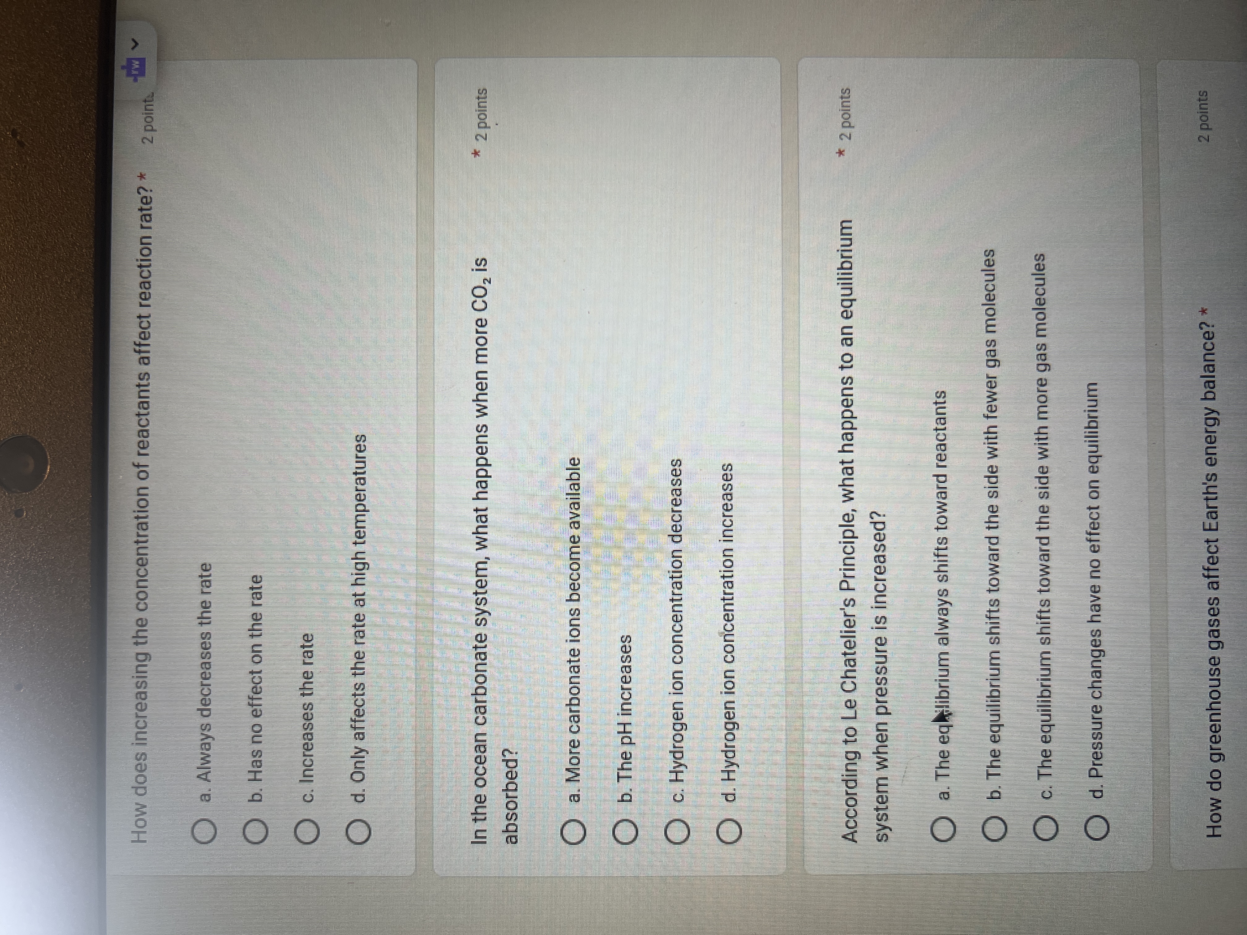 How does increasing the concentration of