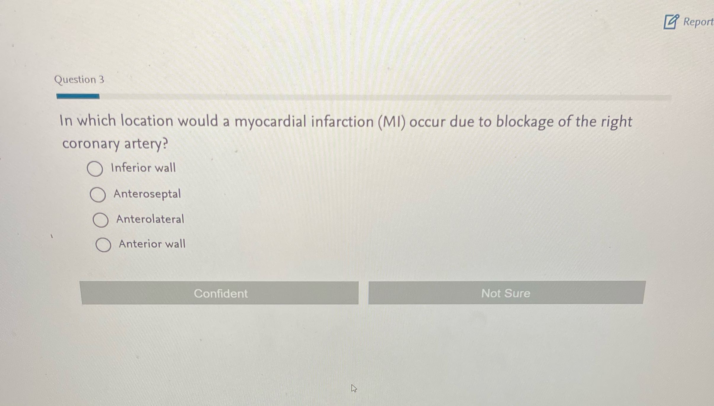 Report Question 3 In which location would a