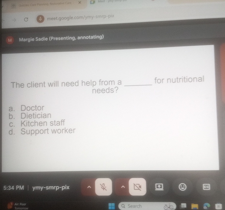 Quizres Care Planning, Restorative Care, X C