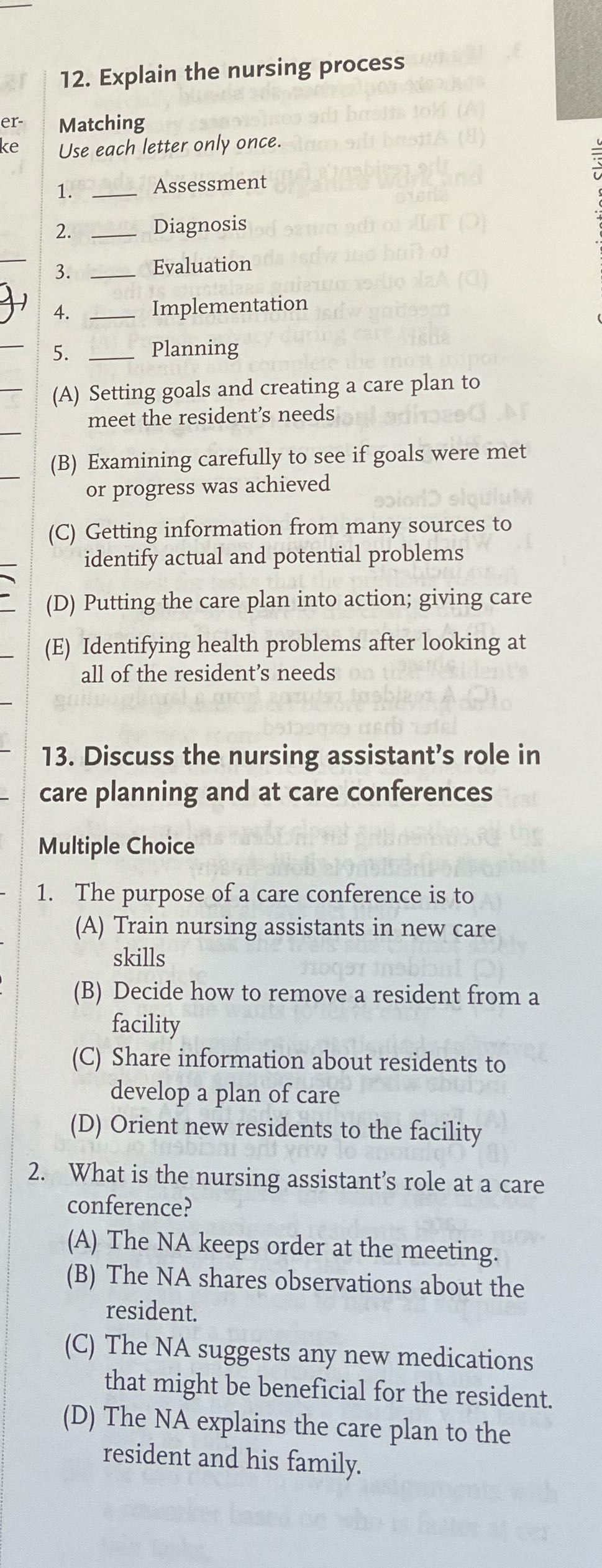 er ke ual 12. Explain the nursing process