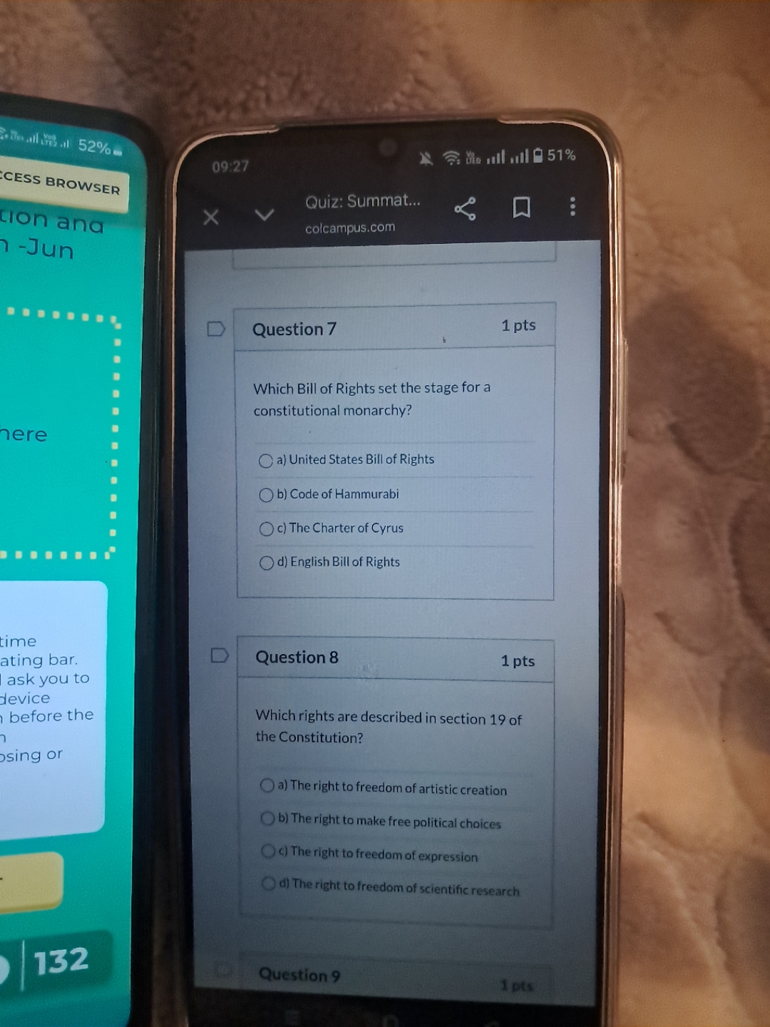 Do all wral 52% 09:27 2 to ull will 8 51% CESS