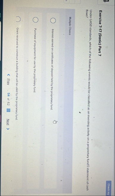 Exercise 7 - 1 7 ( Static ) Part 7 Under GASB