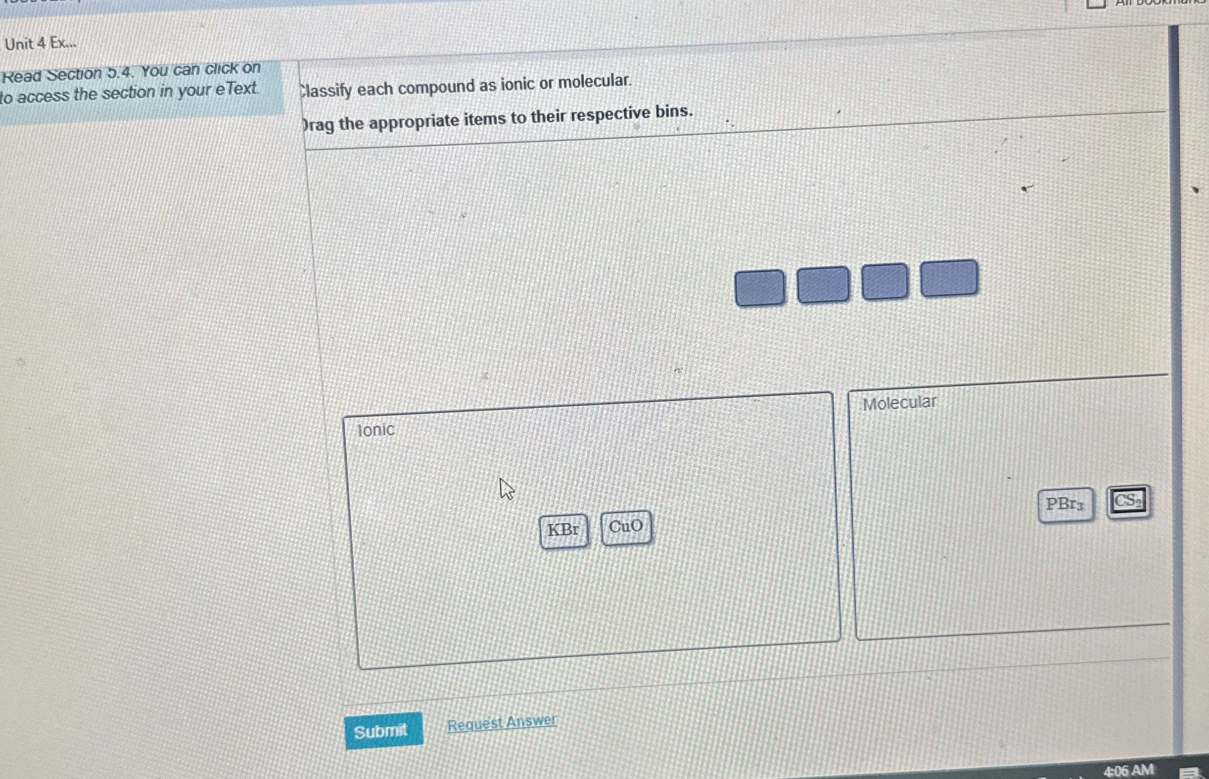 Unit 4 Ex... Read Section 5.4. You can click on o