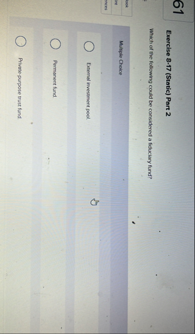 Exercise 8 - 1 7 ( Static ) Part 2 Which of the