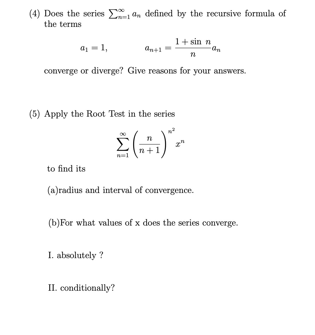 (2) Logarithmic p-series (a) Show that the