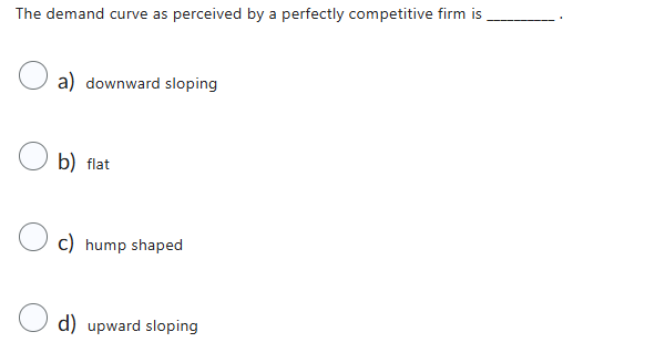answer The demand curve as perceived by a