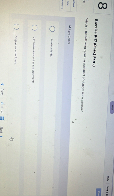 Exercise 9 - 1 7 ( Static ) Part 8 Which of the