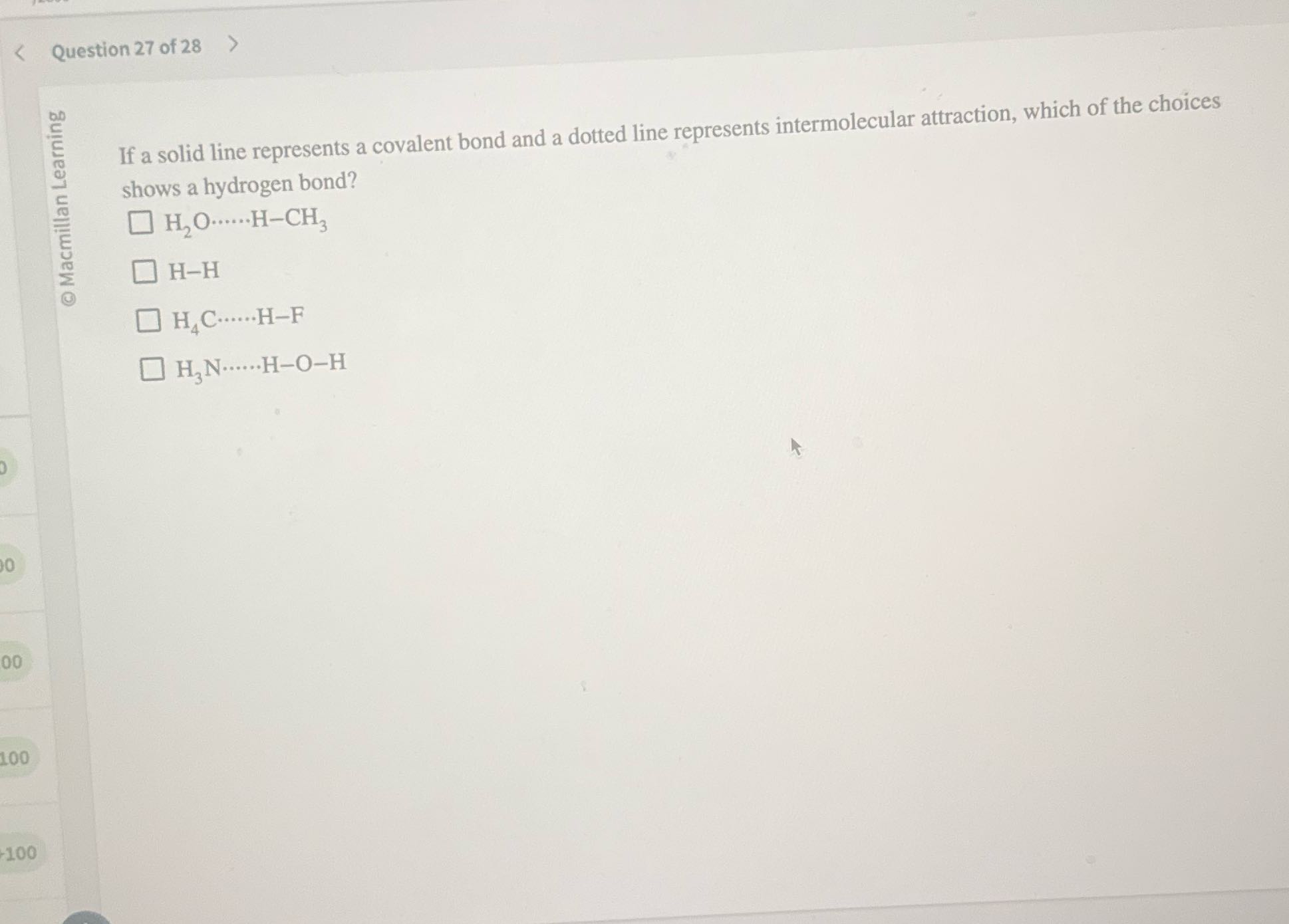< Question 27 of 28 > If a solid line represents