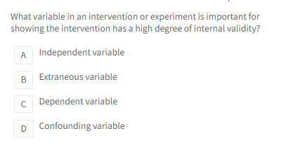 see What variable in an intervention or