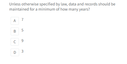 se Unless otherwise specified by law, data and