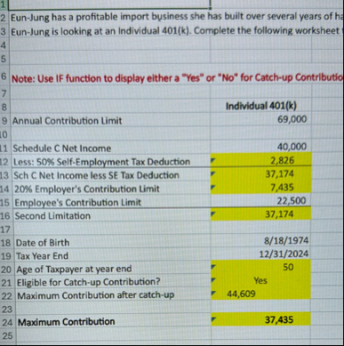 1 Eun - Jung has a profitable import business she