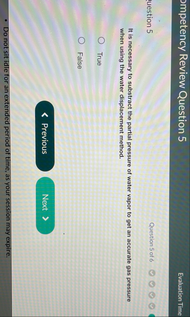 mpetency Review Question 5 Evaluation Time