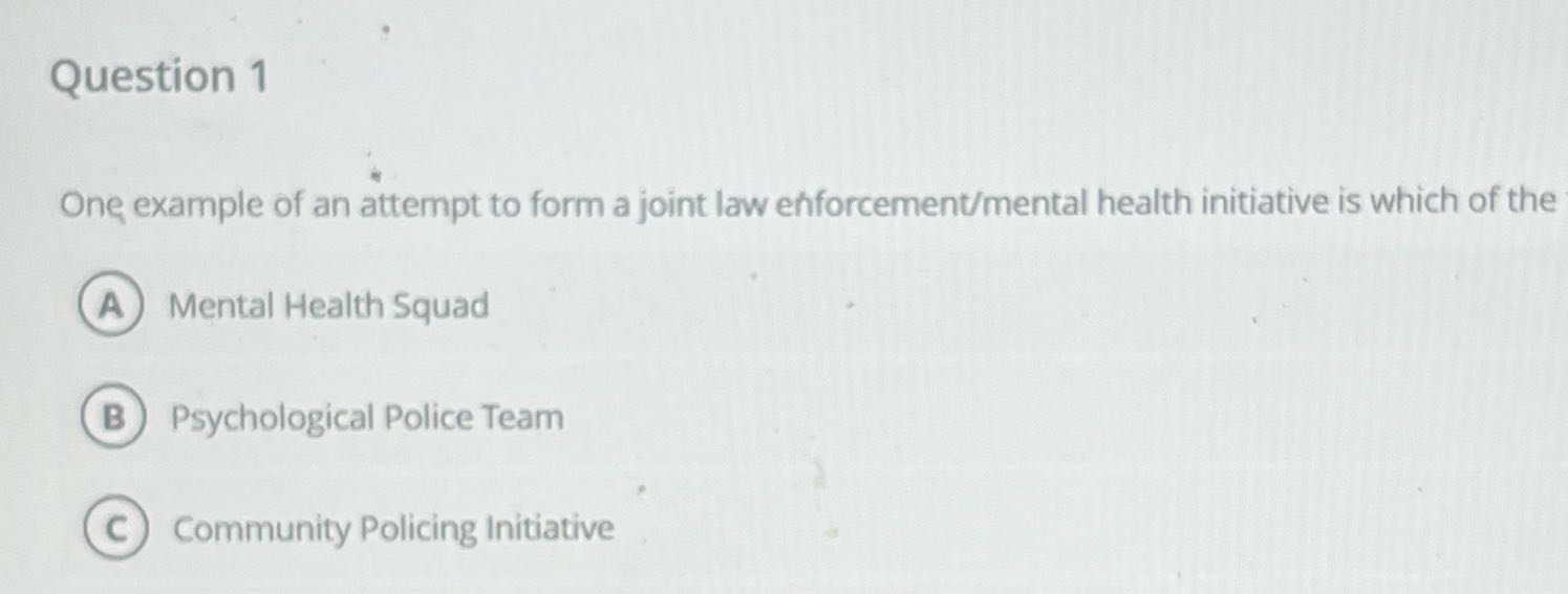 Question 1 One example of an attempt to form a