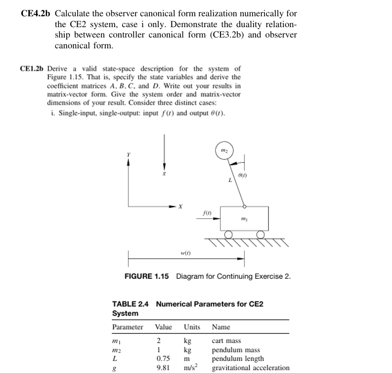 CE4.2b Calculate the observer canonical form