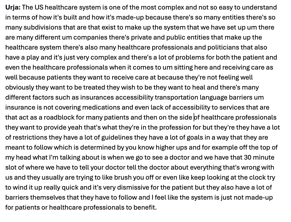 please write a nice response comment for urja